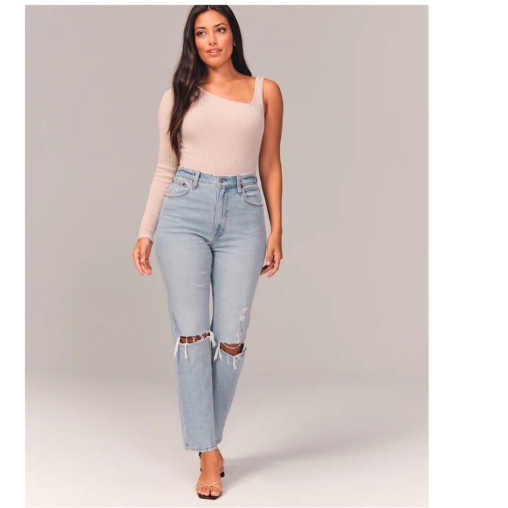 Abercrombie Curve Love Ankle Straight Ultra High … - image 1